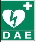 Het Franse logo van een AED